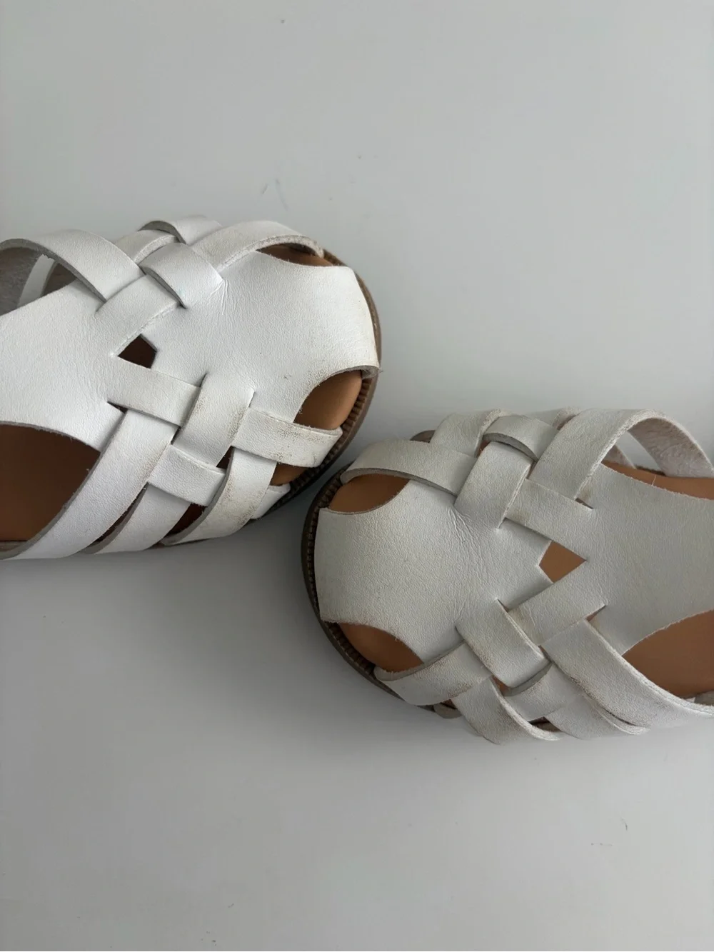 Cat & Jack White Woven Girls Sandals